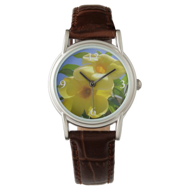 Gul trumpetblommor I Armbandsur (Framsida)