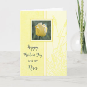 Gul Tulpan Niece Glad mors dag-kort Kort