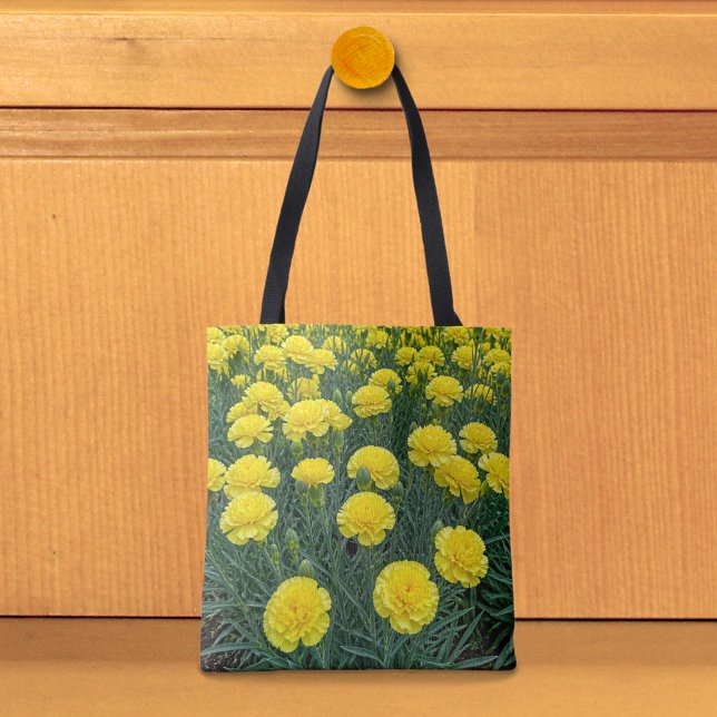 Gul Tulpan Totebag Tygkasse (Tote bag with yellow carnations)