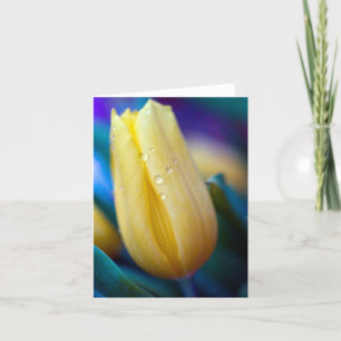 Gul tulpanblomma Grattiskort Kort