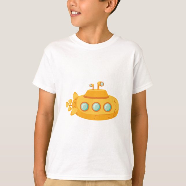Gul ubåt t-shirt (Framsida)