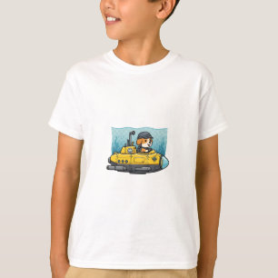 Gul ubåtskapten Beagle Hund Barn T Shirt