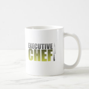 Gul utöva kock kaffemugg