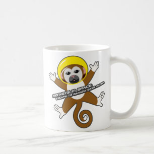 Gul utrymmeapamugg kaffemugg