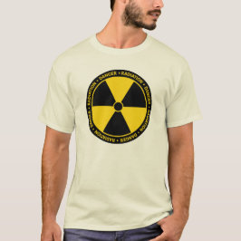 Gul utstrålningssymbolT-tröja Tee Shirt