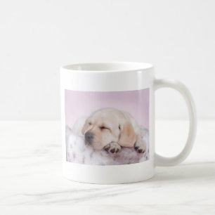 Gul valp för labrador retriever kaffemugg