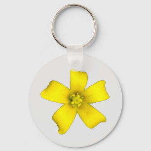 Gul vildblomma nyckelring