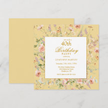 Gul vildblomsterträdgård 40-årsdag