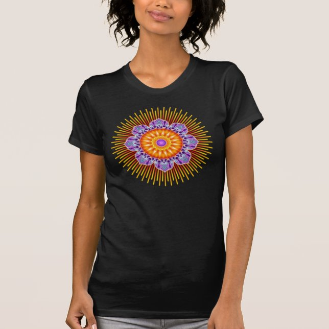 Gul violet för Mandala T-shirt (Framsida)