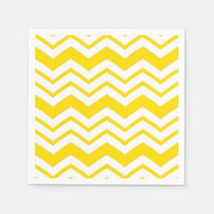 Gul vit Chevron sicksack mönsterdesign Pappersservett