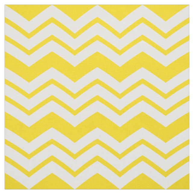 Gul vit Chevron sicksack mönsterdesign  Tyg (Provkarta)