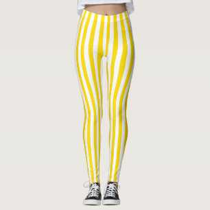 Gul vit färgar modern mallelegant leggings
