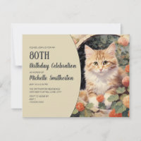 Gul Vit Kattunge Båge 80-årsdag