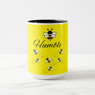 GUL VIT KERAMIK 425 ML BEE HUMBLE MUG MUGG