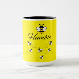 GUL VIT KERAMISK 15 OZ. BEE ÖDMJUK MUG MUGG