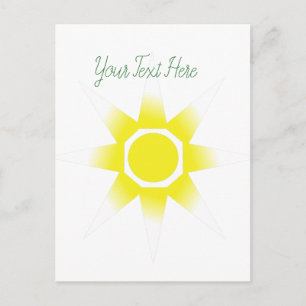 Gul Vit Magi Sol Produkt Vykort