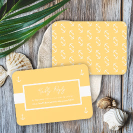 Gul Vit Marin Mönster Webbplats Bröllop RSVP Tilläggskort
