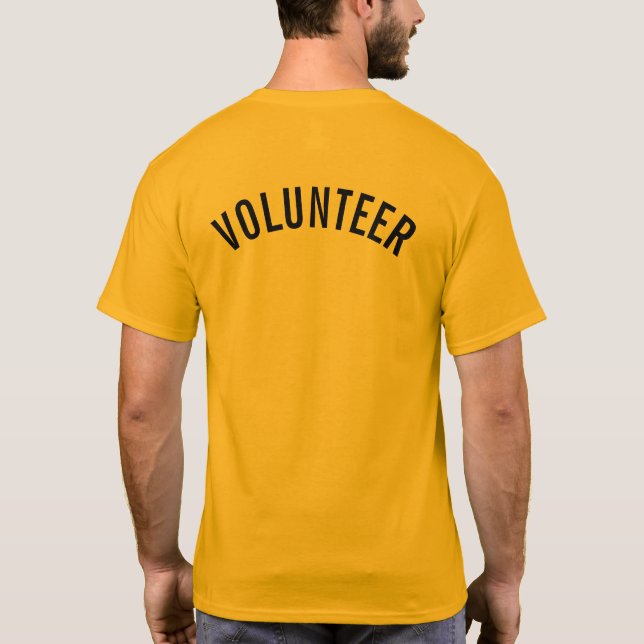 Gul volontär t-shirt (Baksida)