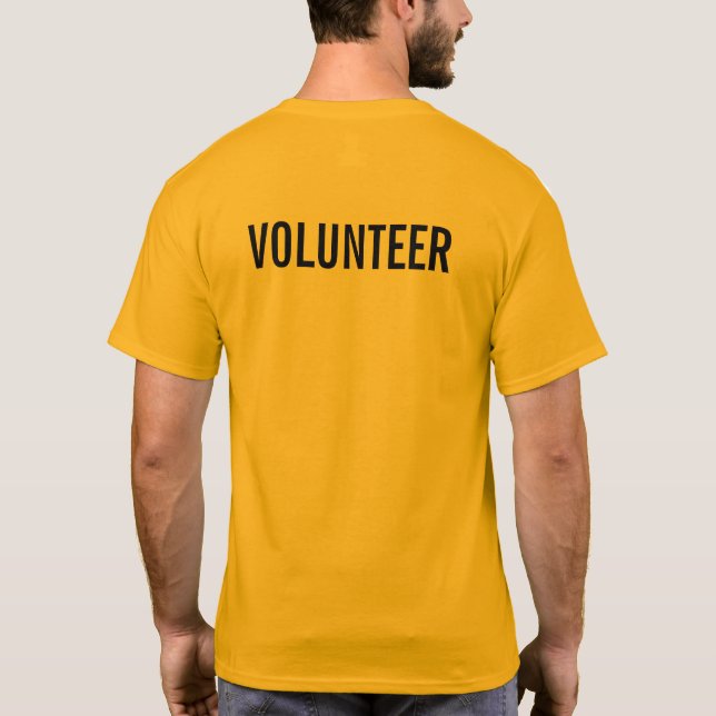 Gul volontär t-shirt (Baksida)
