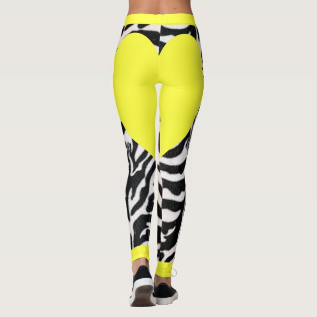 Gul Zebra Leggings (Baksida)