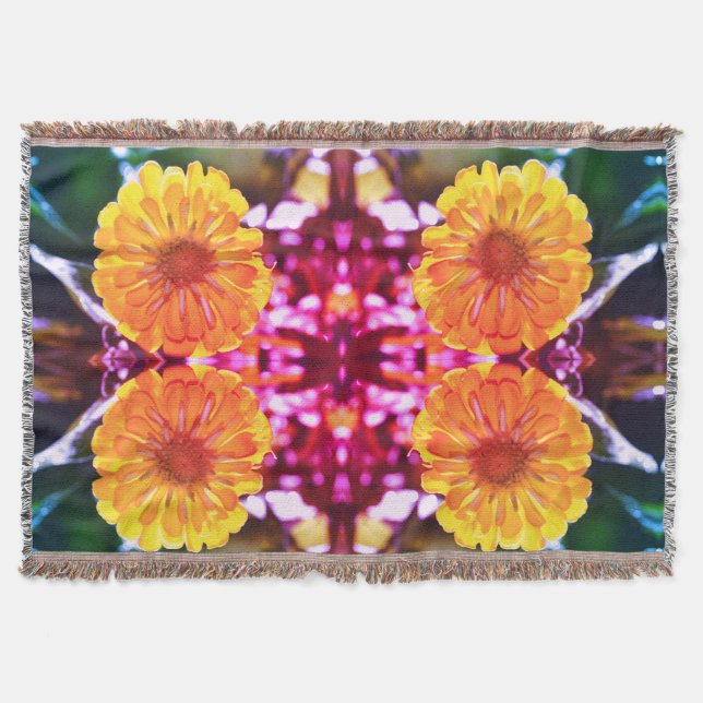 Gul Zinnia Mysfilt (Framsidan)