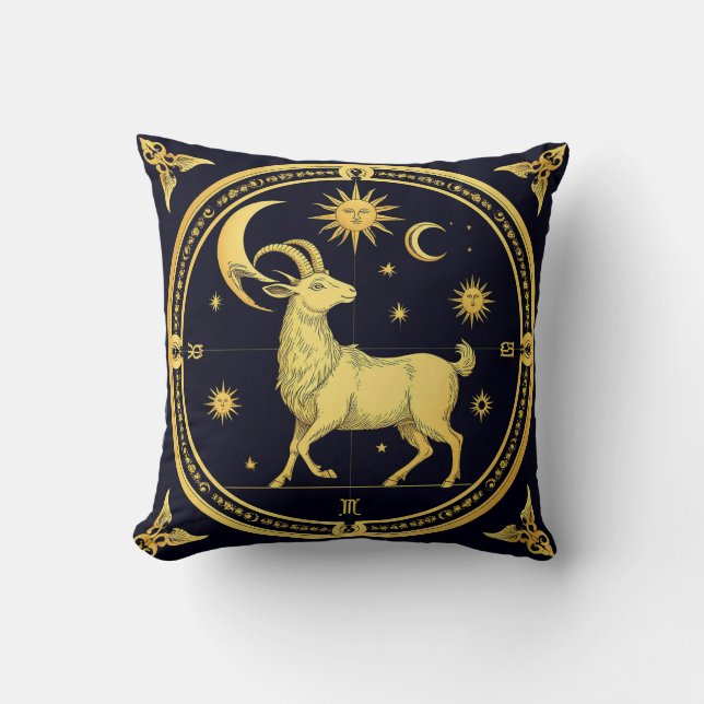 Gul Zodiak Stenbock Design Kudde (Framsida)