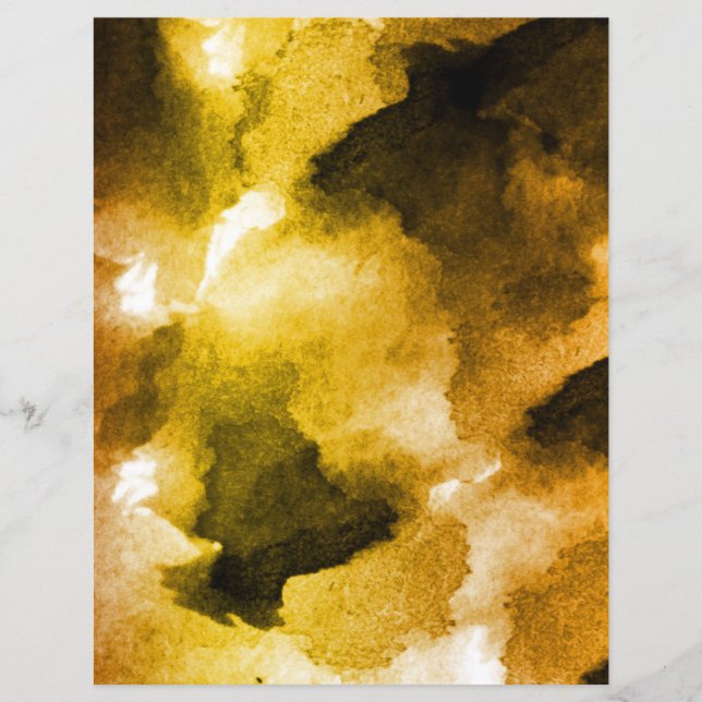 Gula akrylfärgfläckar mjuk pastell scrapbook  (Framsida)