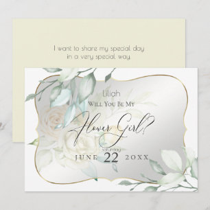 Gula akvarellrosor Kommer du att bli min blomsterf Inbjudningar