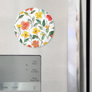 Gula Apelsinblommor Magnet