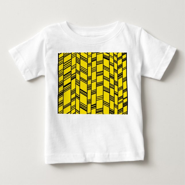 Gula Art Deco-linjer  T Shirt (Framsida)