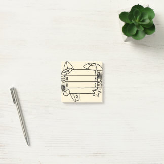 Gula bakgrund sommar klotter post-it lappar