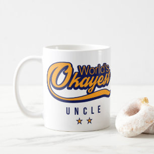 Gula blåttvärlds stjärnor för Okayest Uncle Me Kaffemugg