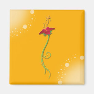 Gula blom- Magnet_Square Magnet