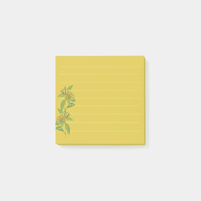 Gula Blomma Post-it-lappar Post-it Block (Framsida)