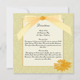 Gula Blomma Riktning Kort