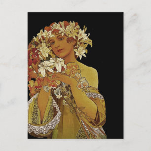 Gula blommor 1897 vykort