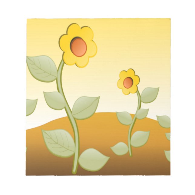 GULA BLOMMOR ANTECKNINGSBLOCK (Framsida)