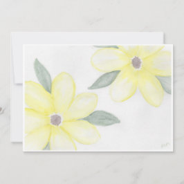 Gula blommor-anteckningskort tack kort