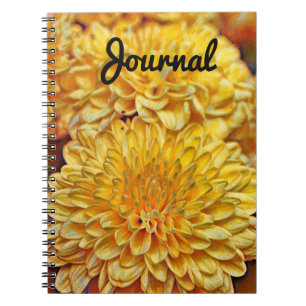 Gula blommor Art Journal bärbar dator Anteckningsbok