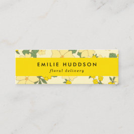 Gula blommor, Blommigt, florist, blomsteraffär Mini Visitkort