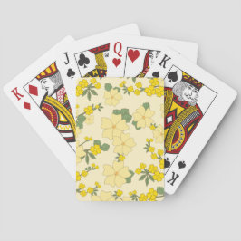 Gula blommor, Blommönster, Mönster om blommor Casinokort