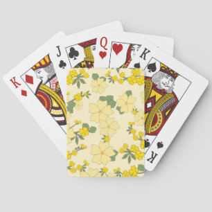 Gula blommor, Blommönster, Mönster om blommor Casinokort