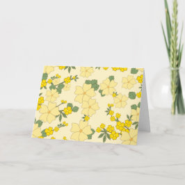 Gula blommor, Blommönster, Mönster om blommor Kort