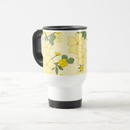 Gula blommor, Blommönster, Mönster om blommor Resemugg