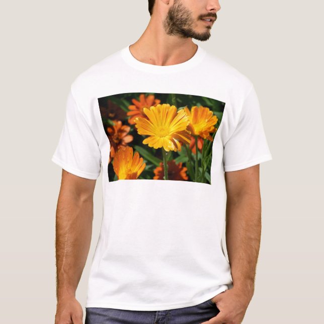 Gula Blommor Blommor Konst Fred Kärlek Öde T Shirt (Framsida)