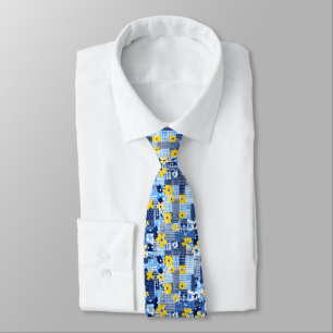 Gula blommor Blue Mönster Slips