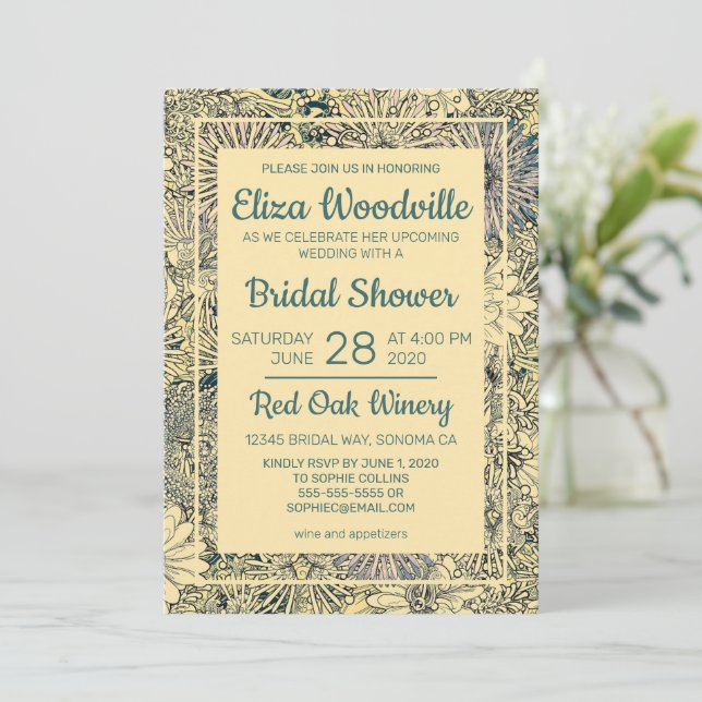 Gula blommor Bouquet Inbjudningar (Stående Fram)