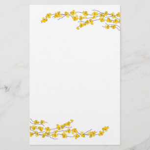 Gula Blommor Brevpapper