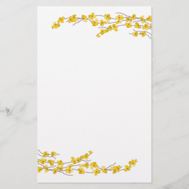 Gula Blommor Brevpapper (Framsida)