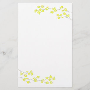 Gula Blommor Brevpapper